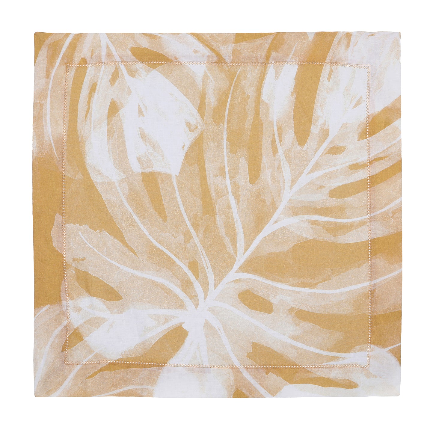 Golden Monstera Napkin set of 4