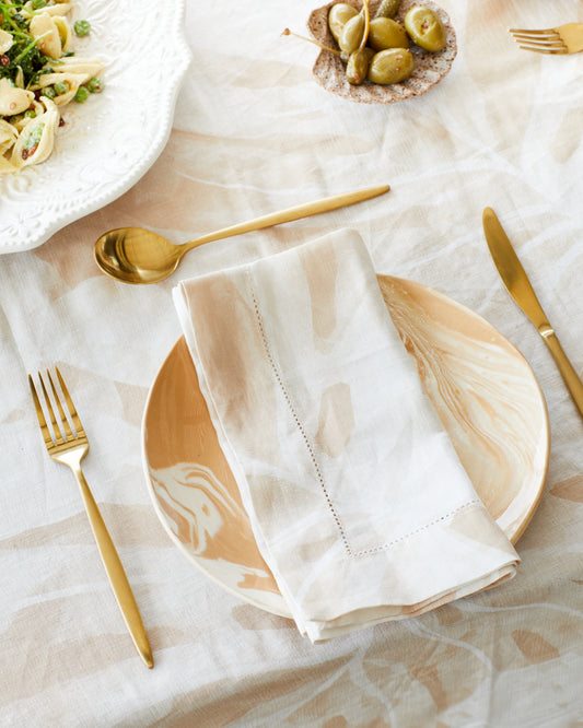 Bleached Monstera Napkin X 4