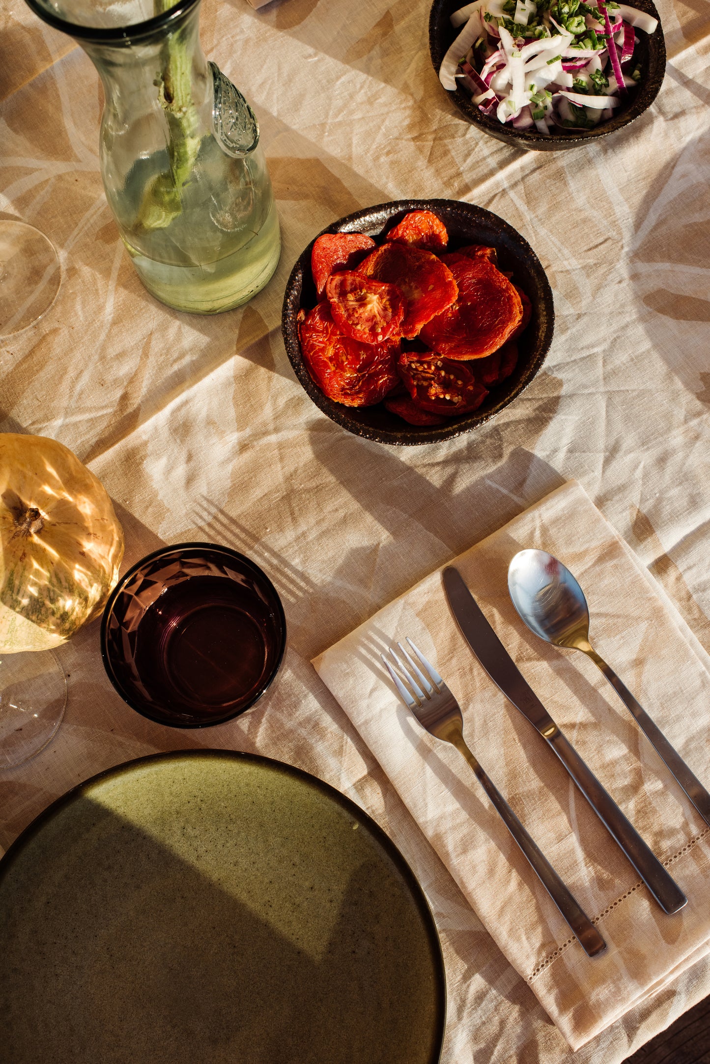 Bleached Monstera Napkin set of 4